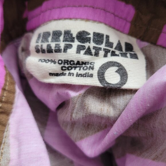 "Irregular Sleep Pattern" High-Waisted 100% Organic Cotton Pyjama Pants-Size 2XL - Picture 10 of 10